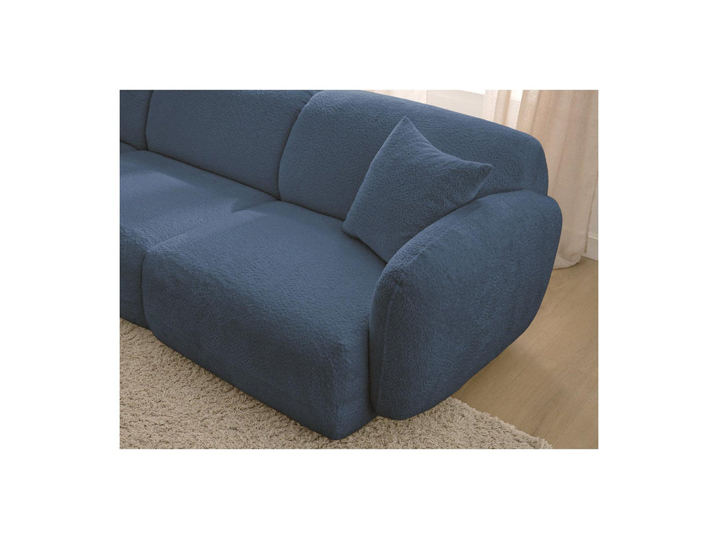 Anda - Canapé D'Angle Fixe Modulable - Tissu Chenille - Angle Gauche
