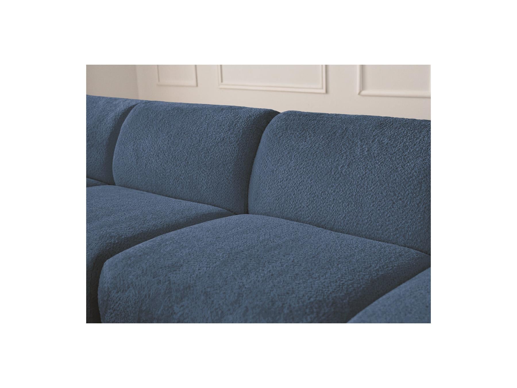 Anda - Canapé D'Angle Fixe Modulable - Tissu Chenille - Angle Gauche