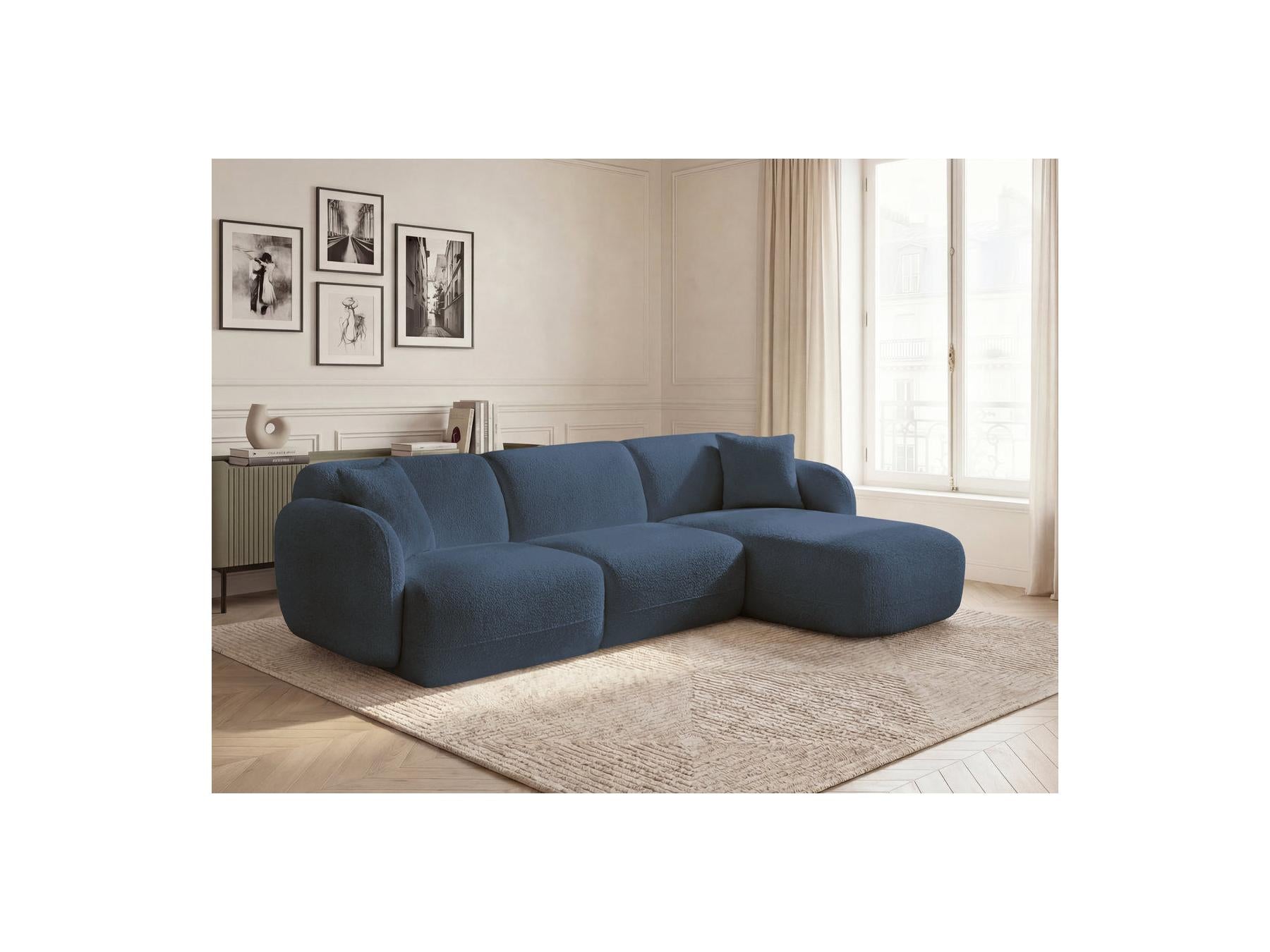 Anda - Fixed Modular Corner Sofa - Chenille Fabric - Right-Hand Corner
