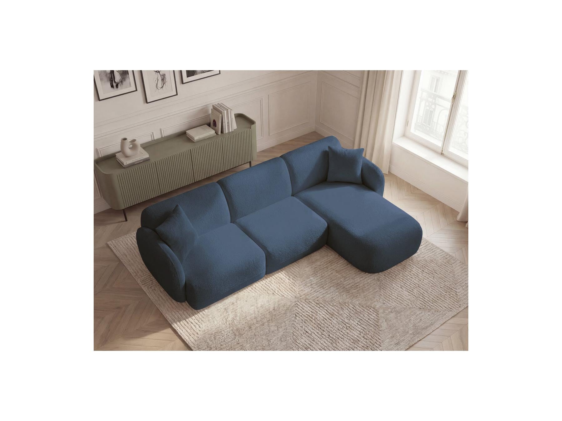 Anda - Fixed Modular Corner Sofa - Chenille Fabric - Right-Hand Corner