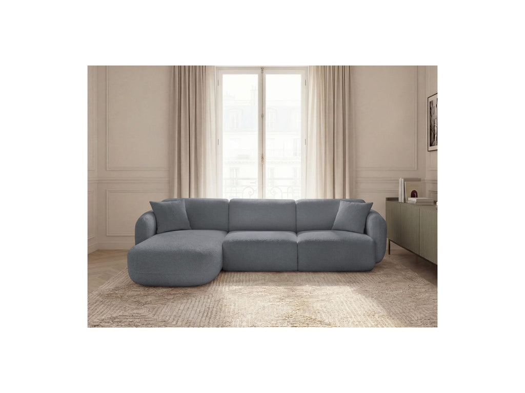 Anda - Canapé D'Angle Fixe Modulable - Tissu Chenille - Angle Gauche