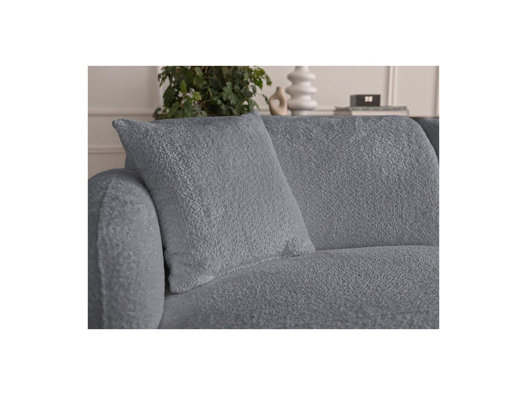 Anda - Canapé D'Angle Fixe Modulable - Tissu Chenille - Angle Gauche