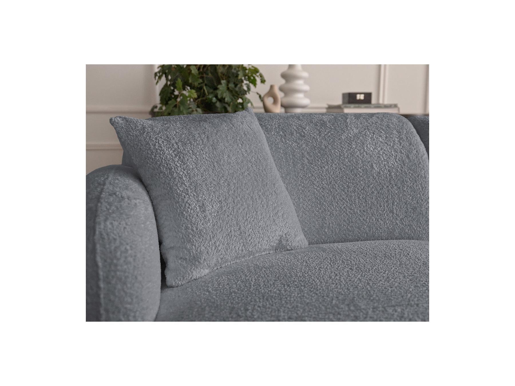 Anda - Canapé D'Angle Fixe Modulable - Tissu Chenille - Angle Gauche