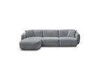 Anda - Canapé D'Angle Fixe Modulable - Tissu Chenille - Angle Gauche