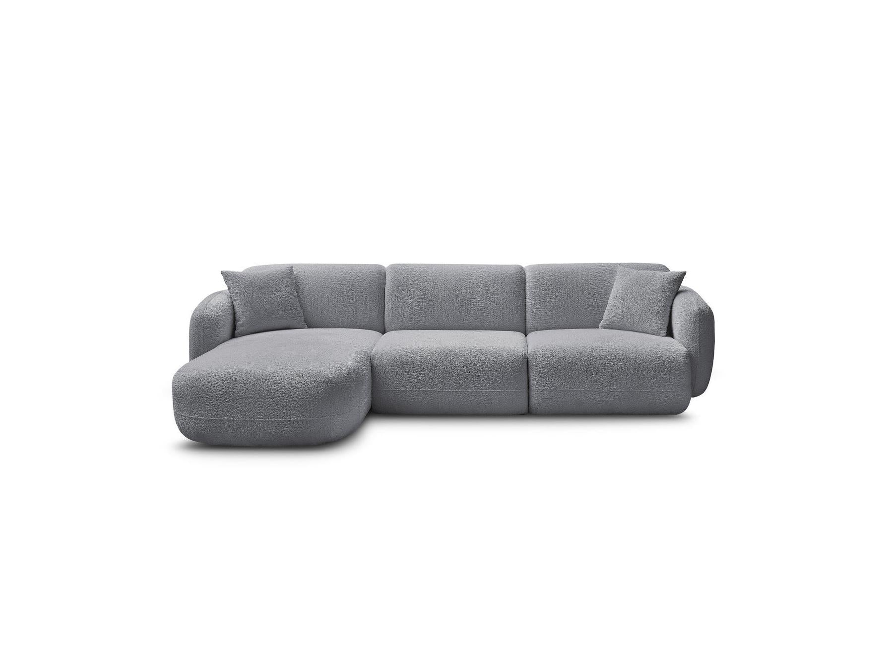 Anda - Canapé D'Angle Fixe Modulable - Tissu Chenille - Angle Gauche