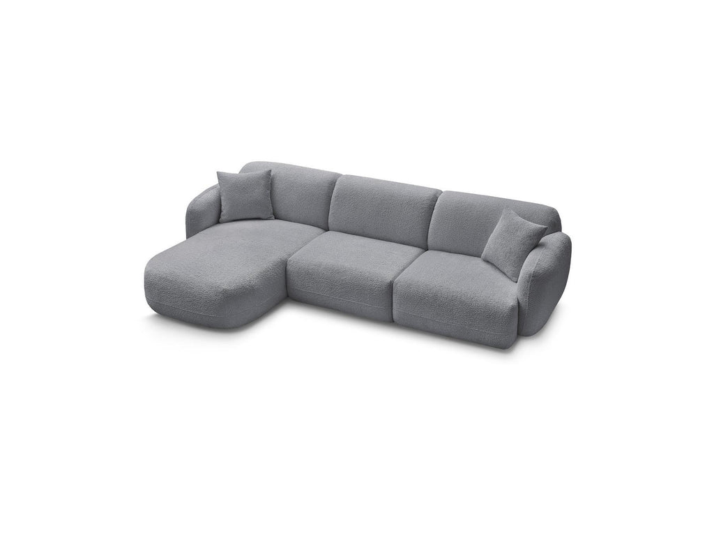 Anda - Canapé D'Angle Fixe Modulable - Tissu Chenille - Angle Gauche