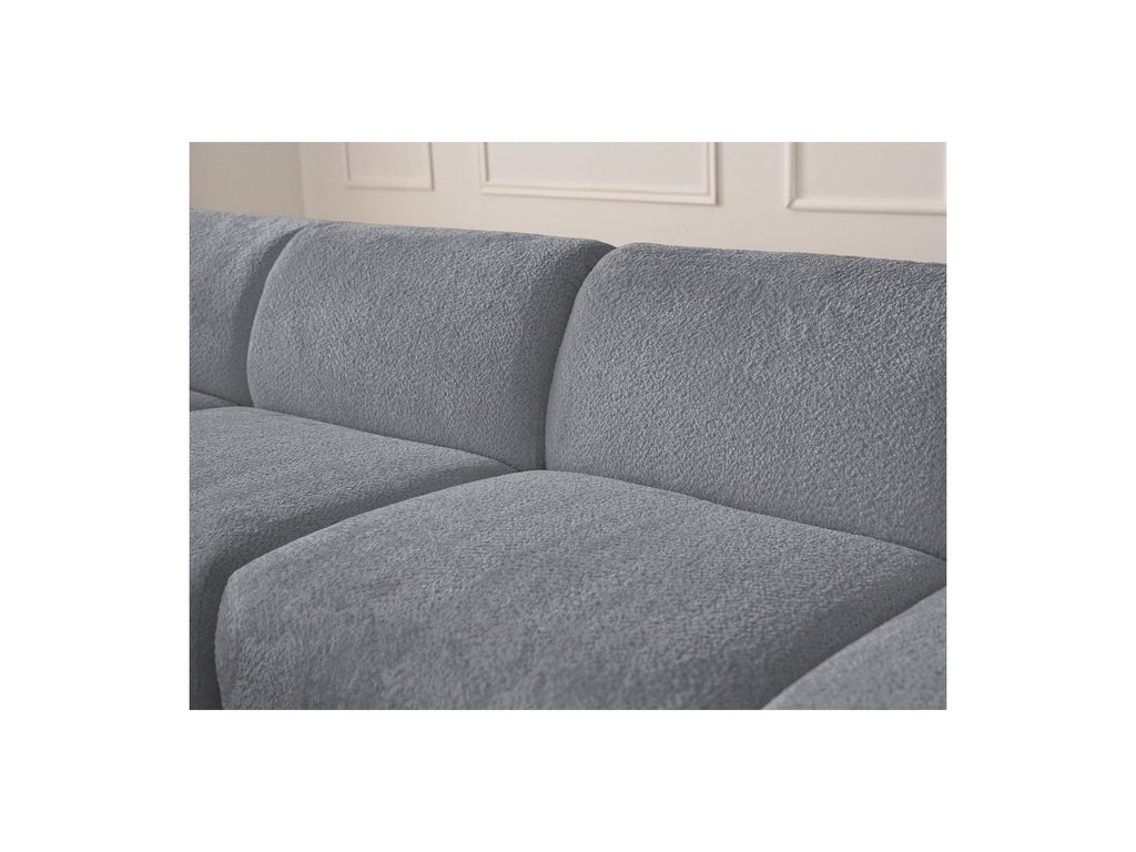 Anda - Canapé D'Angle Fixe Modulable - Tissu Chenille - Angle Gauche