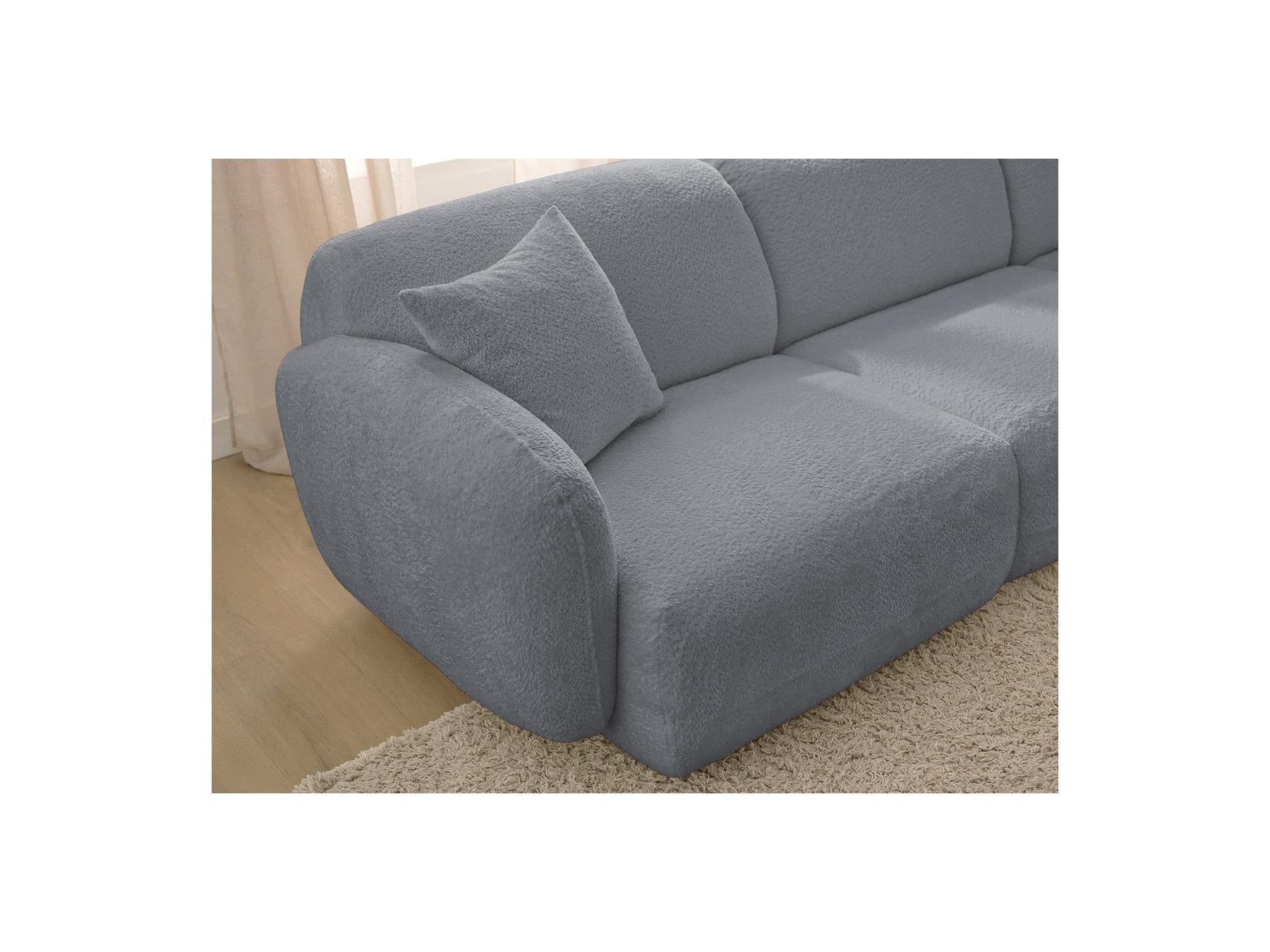 Anda - Fixed Modular Corner Sofa - Chenille Fabric - Right-Hand Corner