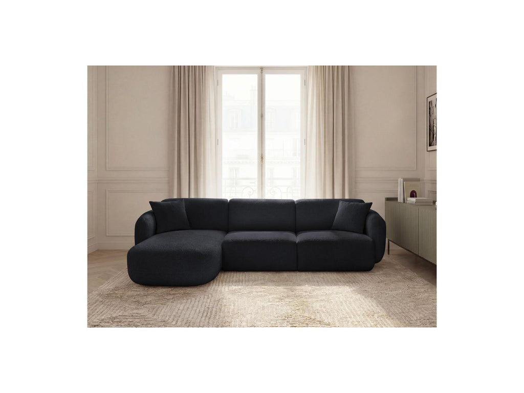 Anda - Canapé D'Angle Fixe Modulable - Tissu Chenille - Angle Gauche