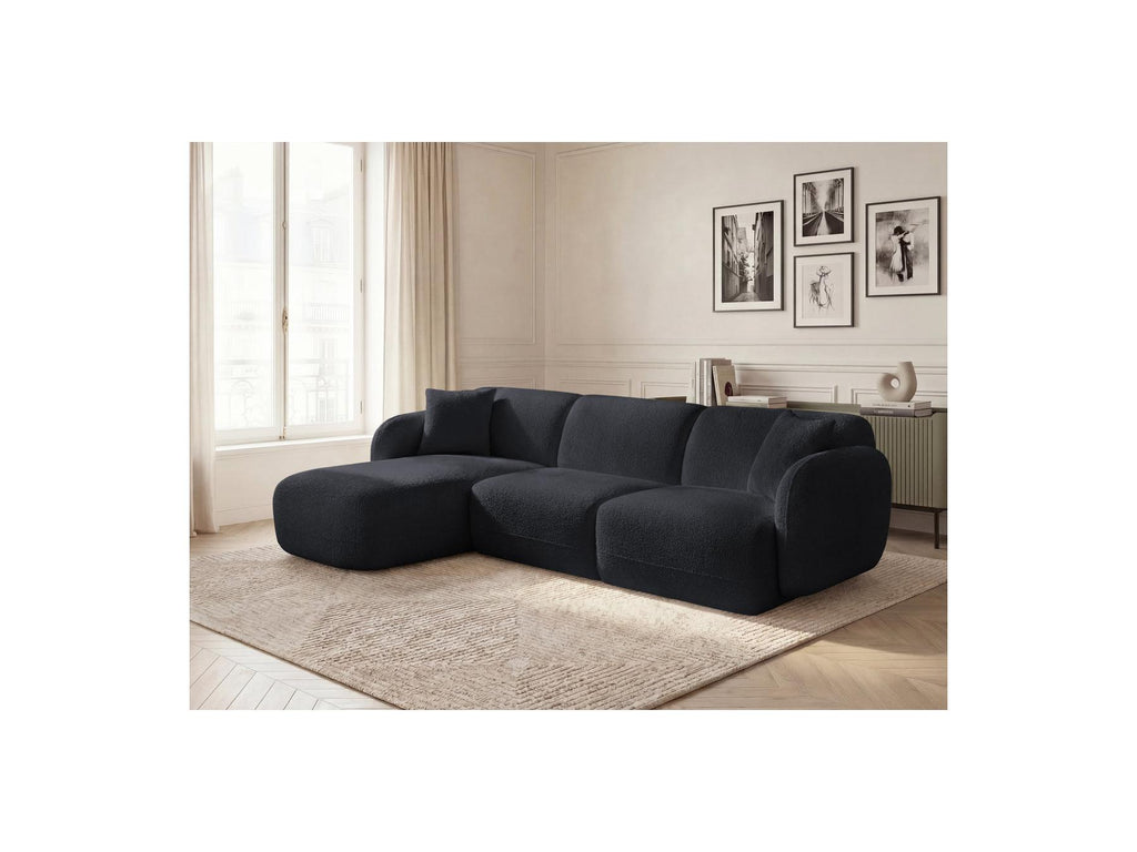 Anda - Canapé D'Angle Fixe Modulable - Tissu Chenille - Angle Gauche