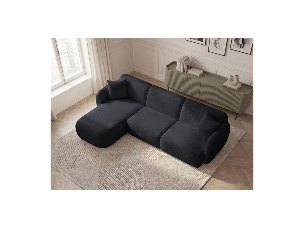 Anda - Canapé D'Angle Fixe Modulable - Tissu Chenille - Angle Gauche