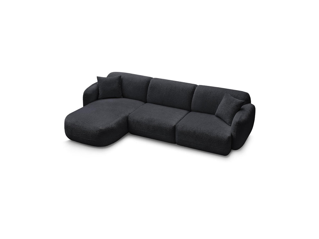 Anda - Canapé D'Angle Fixe Modulable - Tissu Chenille - Angle Gauche