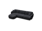 Anda - Canapé D'Angle Fixe Modulable - Tissu Chenille - Angle Gauche