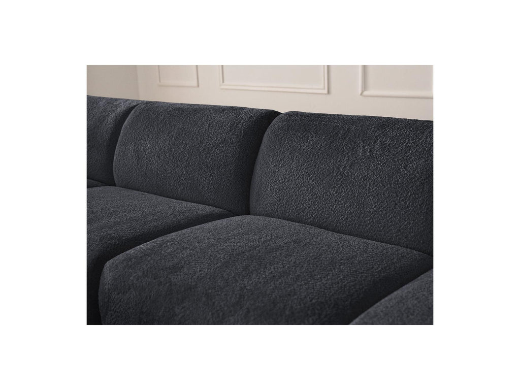 Anda - Canapé D'Angle Fixe Modulable - Tissu Chenille - Angle Gauche