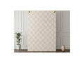 Gabrielle - Alfombra de pelo corto - Motivo ajedrezado - Blanco