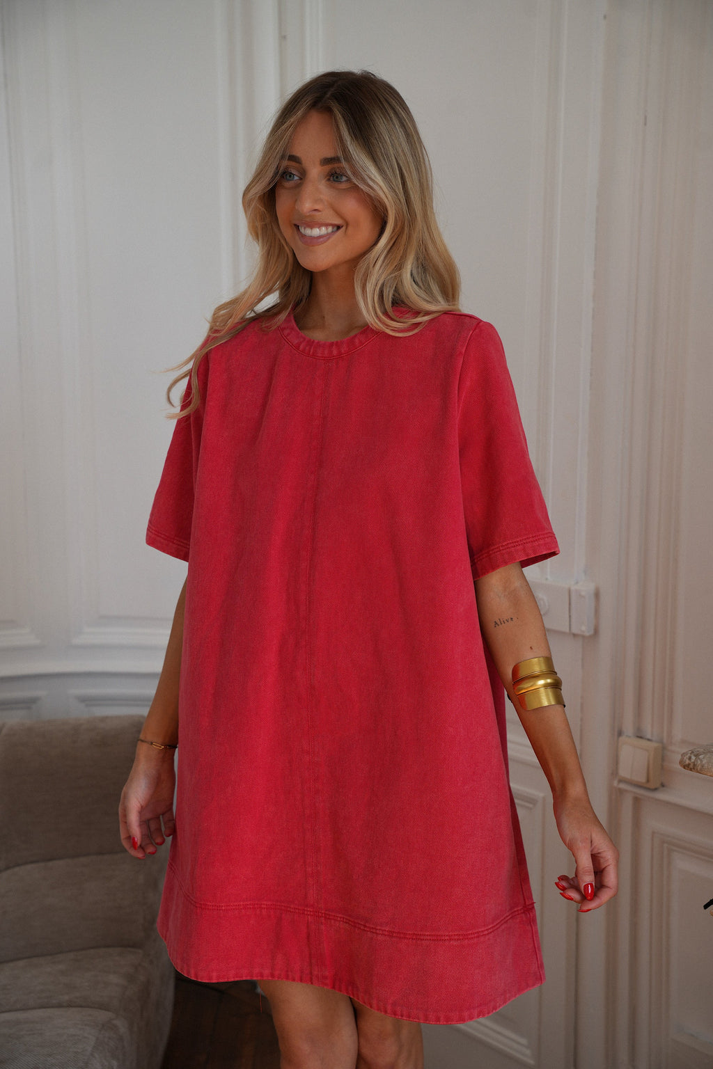 Vestido vaquero Zaho - Rojo