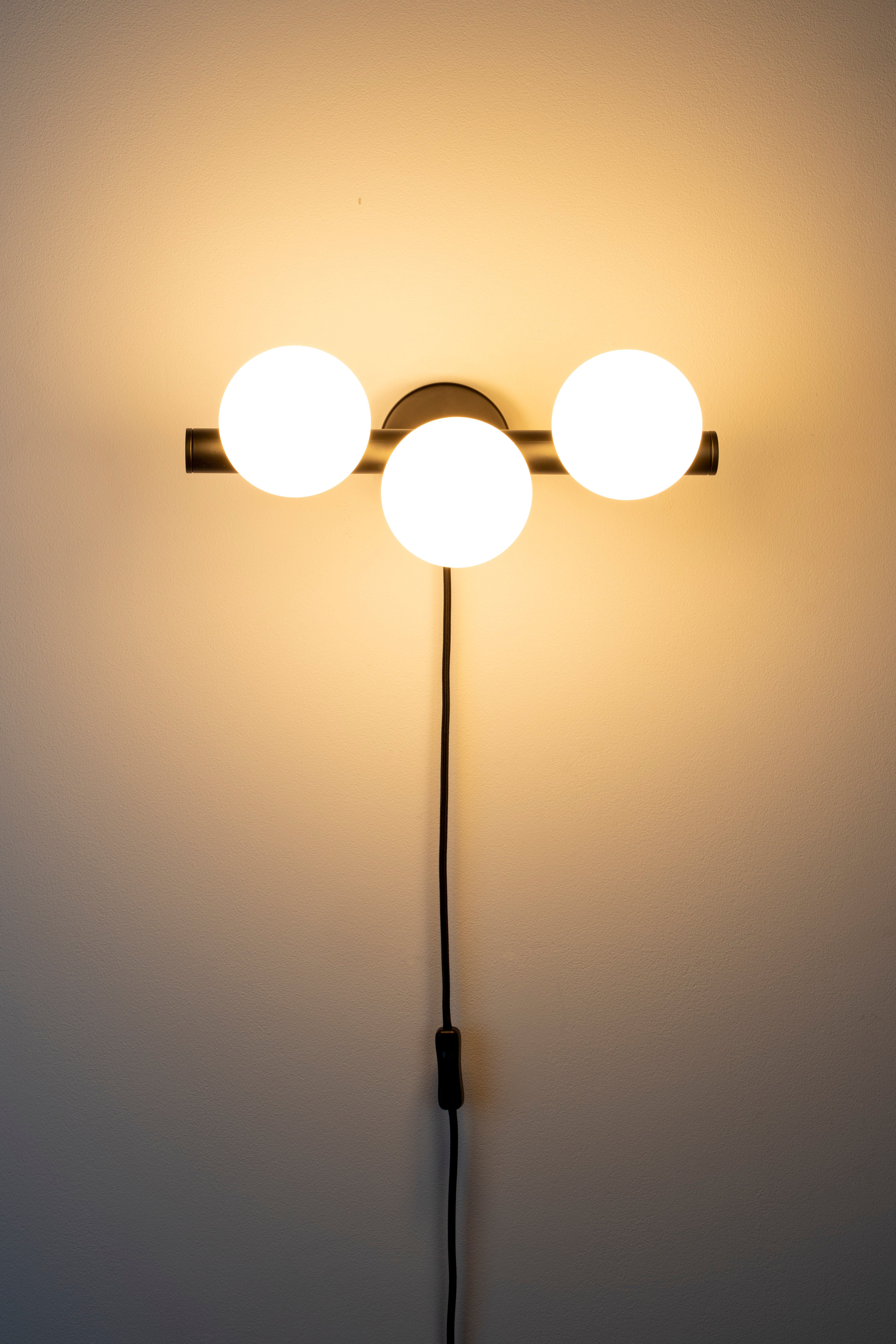 Monica - Applique Murale - Verre - Blanc/Noir
