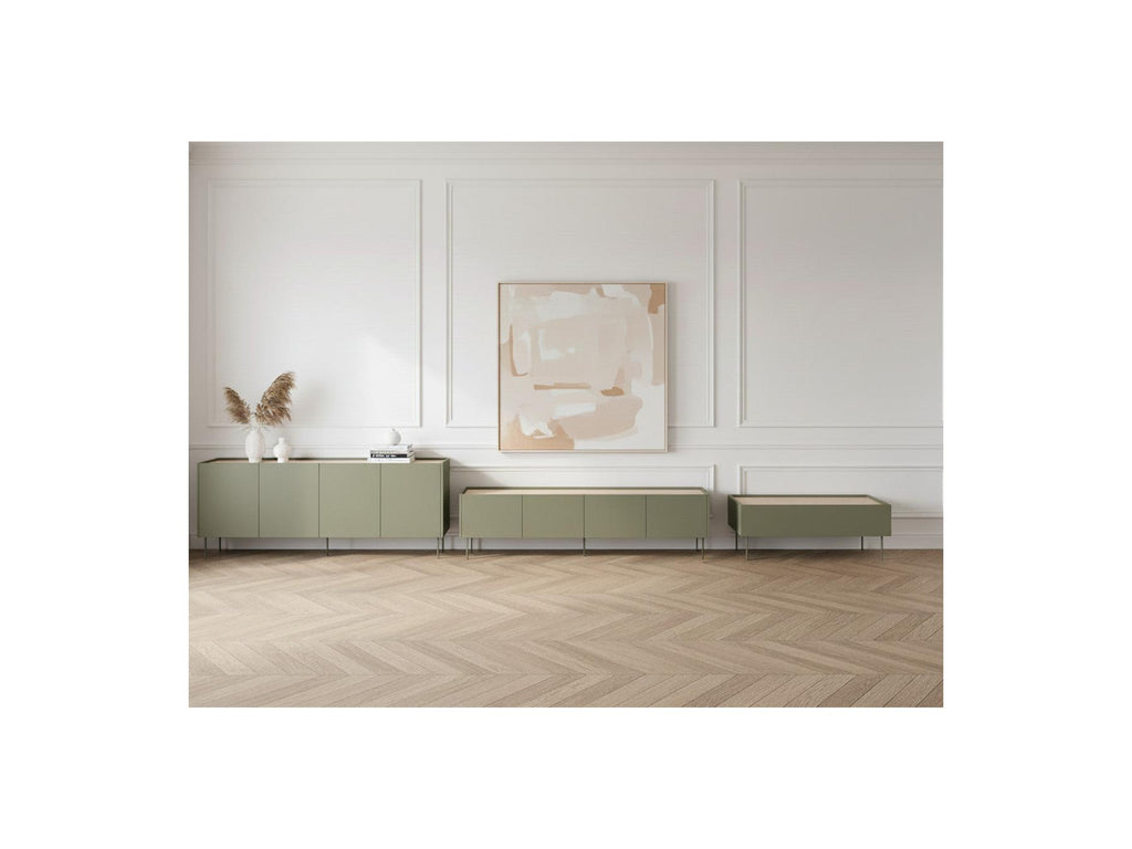 Atlas - Conjunto con aparador 220 cm + mueble de TV 220 cm + mesa de centro 120 cm