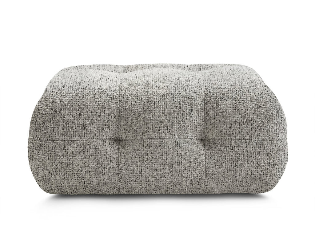 Small Laura Ottoman in Mottled Fabric
