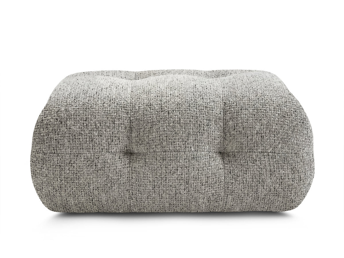 Small Laura Ottoman in Mottled Fabric
