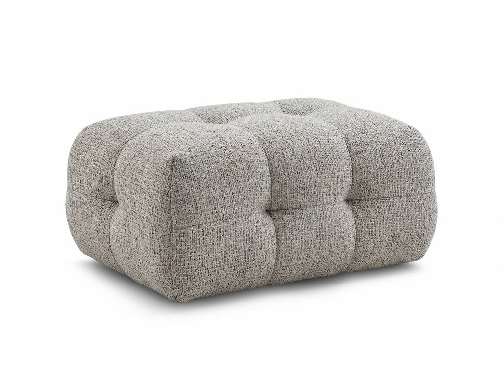 Small Laura Ottoman in Mottled Fabric