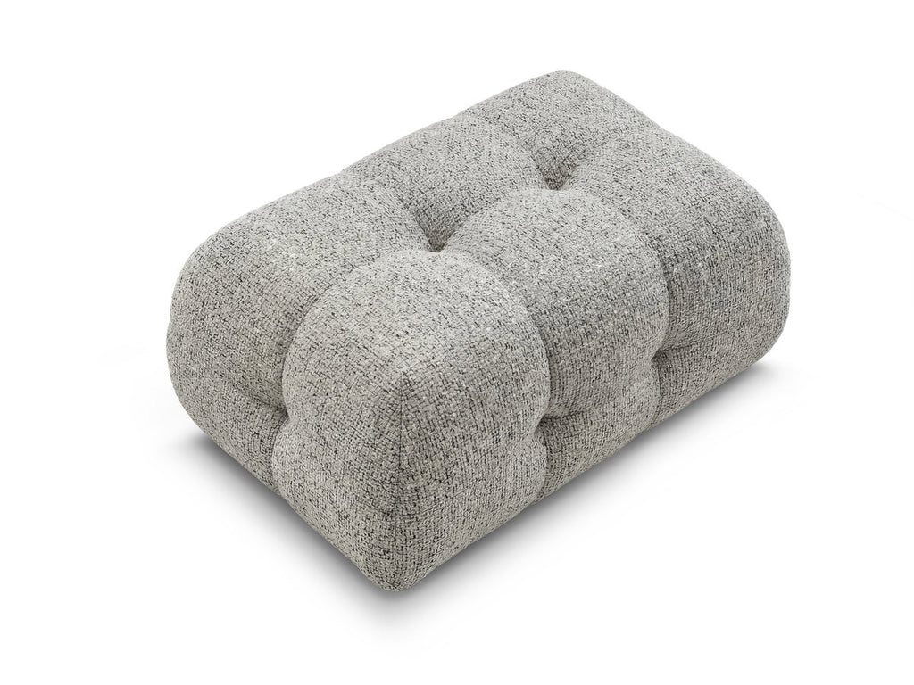 Small Laura Ottoman in Mottled Fabric