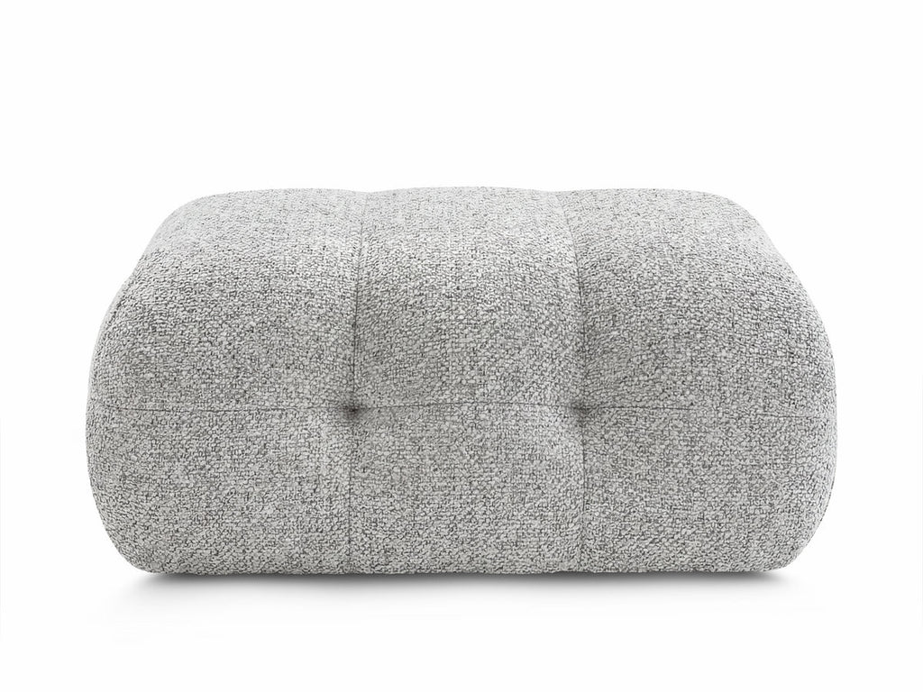 Small Laura Ottoman in Mottled Fabric