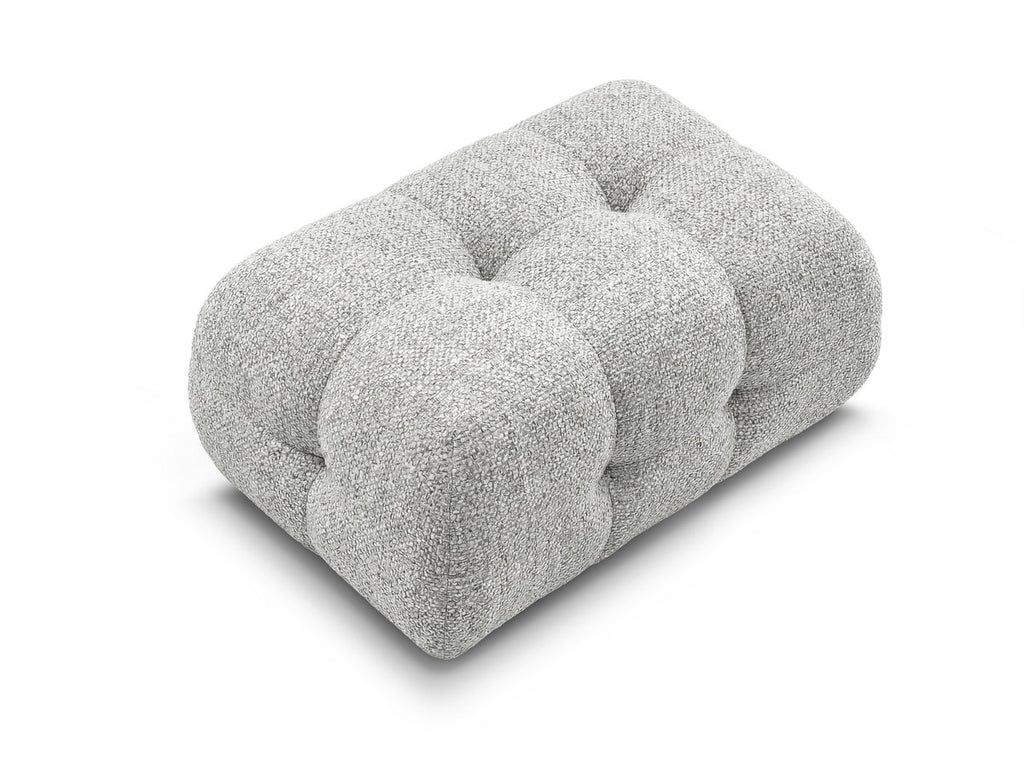 Small Laura Ottoman in Mottled Fabric