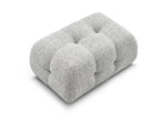 Small Laura Ottoman in Mottled Fabric
