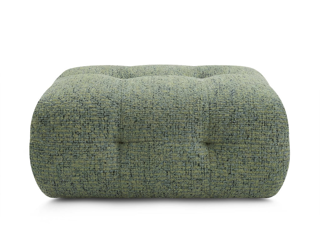 Small Laura Ottoman in Mottled Fabric