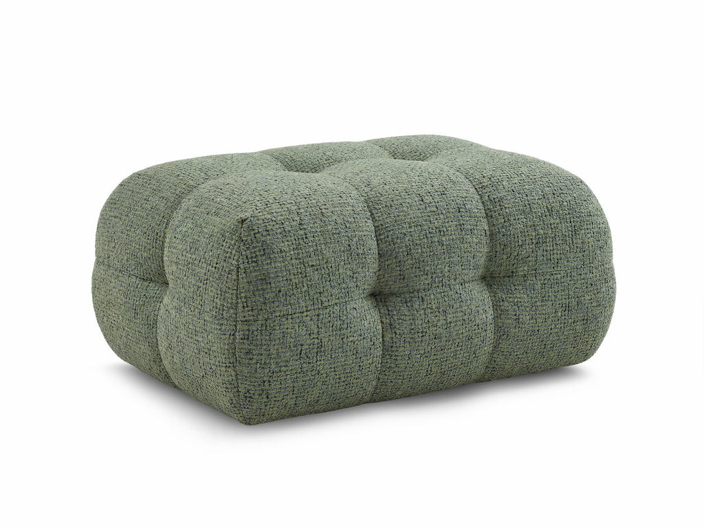Small Laura Ottoman in Mottled Fabric