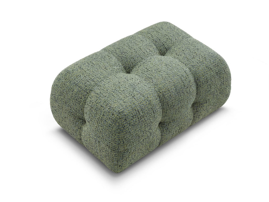 Small Laura Ottoman in Mottled Fabric