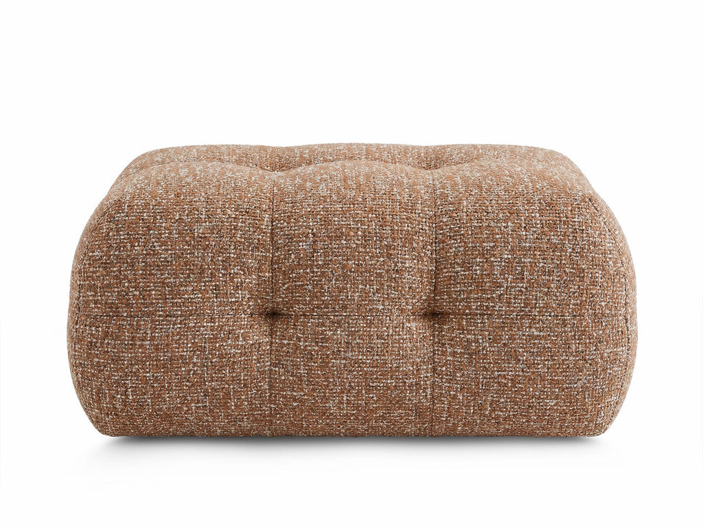 Small Laura Ottoman in Mottled Fabric