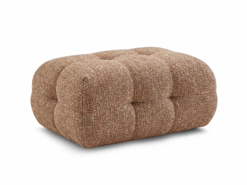 Small Laura Ottoman in Mottled Fabric