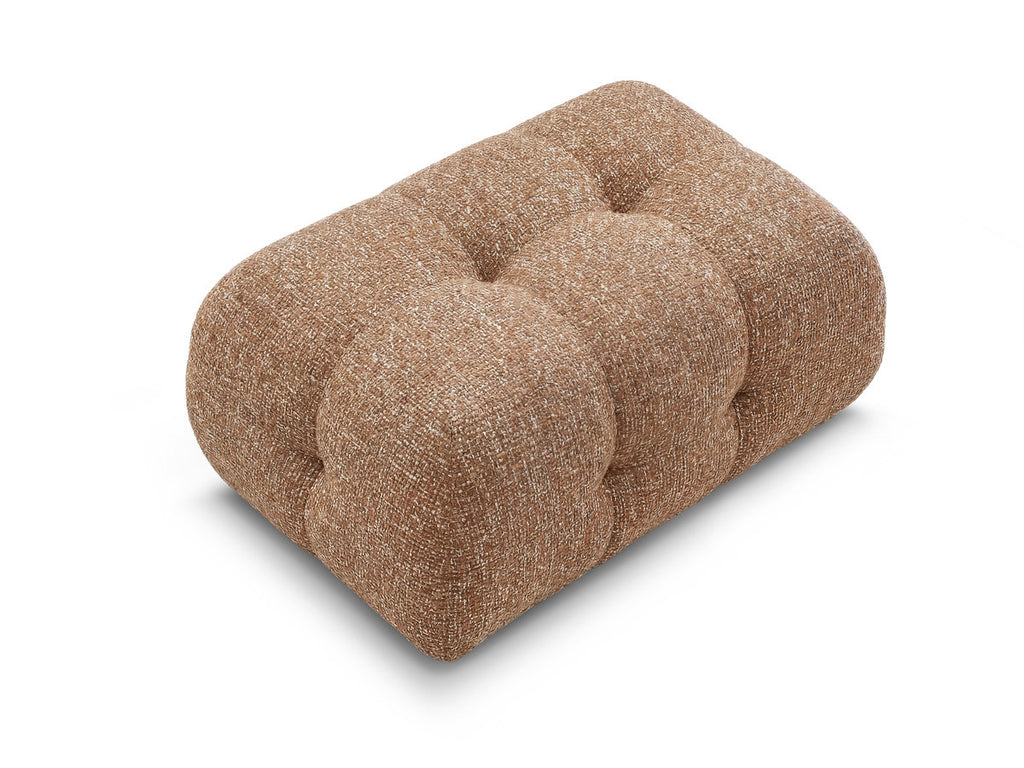 Small Laura Ottoman in Mottled Fabric