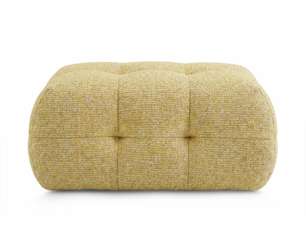 Small Laura Ottoman in Mottled Fabric