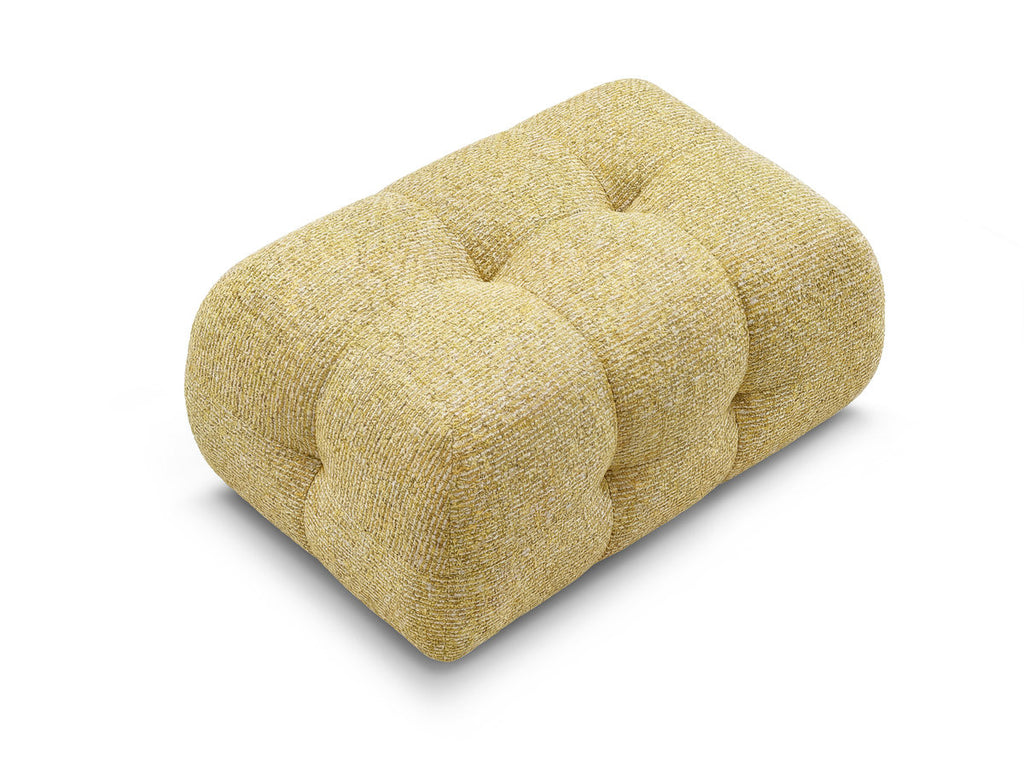 Small Laura Ottoman in Mottled Fabric