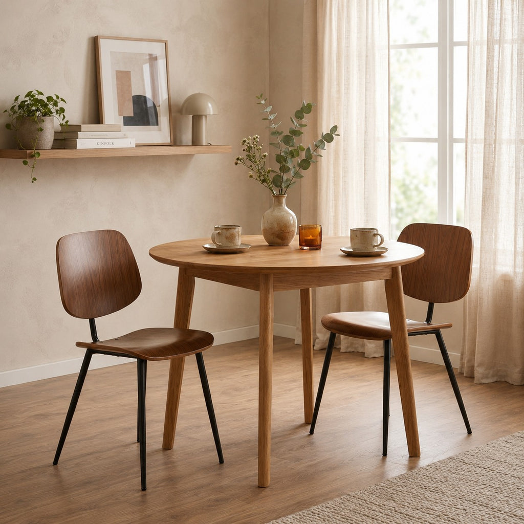 Onde - Lot De 2 Chaises - Noyer