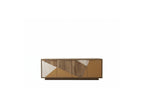 Tulum - 4-Door Sideboard 190 cm Wood and Travertine Effect
