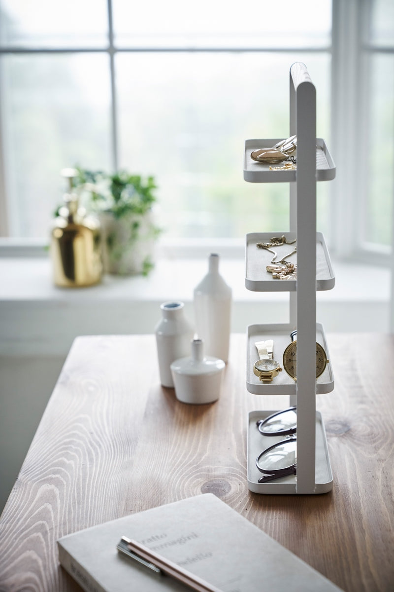 Jewellery & Accessory Stand - Tower - White