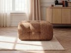 Small Laura Ottoman in Mottled Fabric