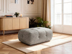 Small Laura Ottoman in Mottled Fabric