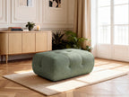 Small Laura Ottoman in Mottled Fabric