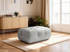 Small Laura Ottoman in Mottled Fabric