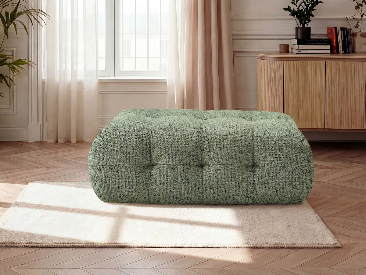 Large Laura Pouffe in Mottled Fabric