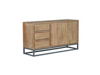 Bergerac - Conjunto con aparador de 150 cm + mesa de centro de madera maciza de mango