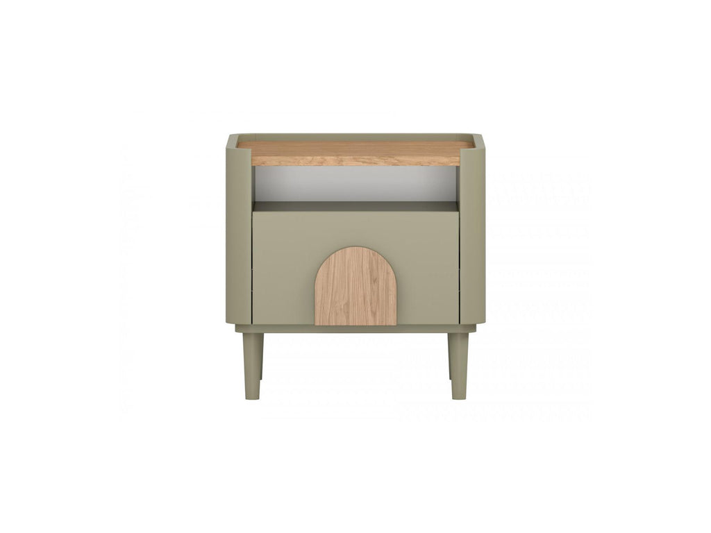 Enyra - Lot De 2 Tables De Chevet 1 Tiroir - Pieds Bois Massif