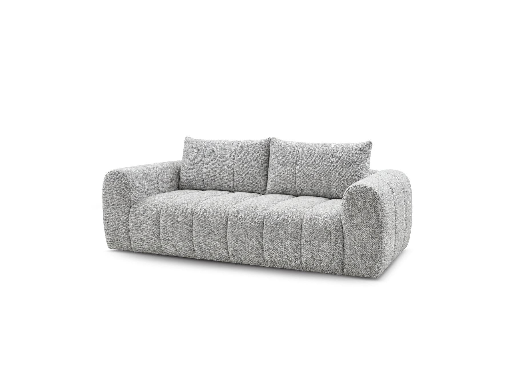 Nesty - Canapé Droit Fixe 3 Places - Tissu Chiné