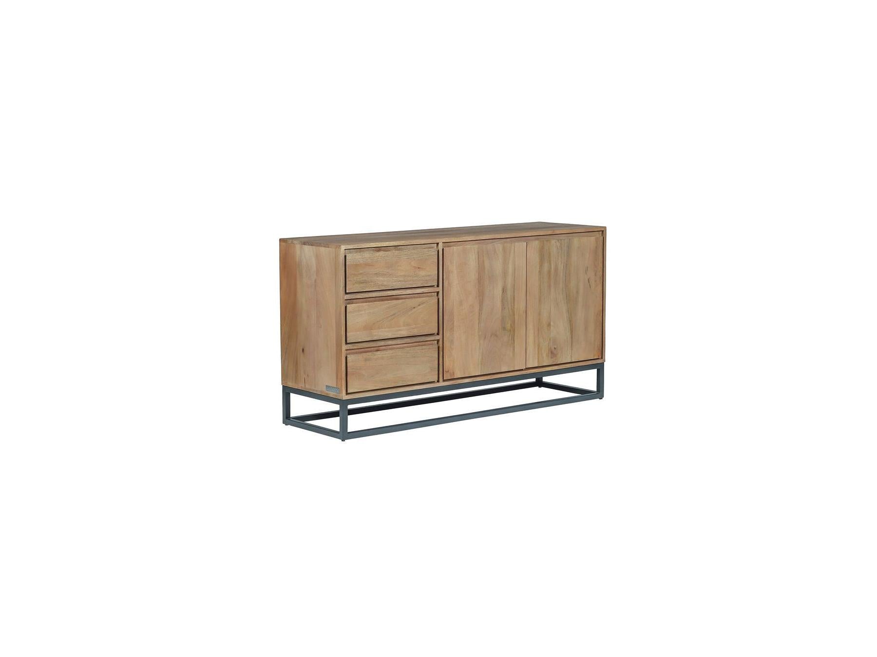 Bergerac - Ensemble Avec Buffet 150 Cm + Meuble Tv 140 Cm + Table Basse Bois Massif De Manguier