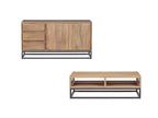 Bergerac - Conjunto con aparador de 150 cm + mesa de centro de madera maciza de mango